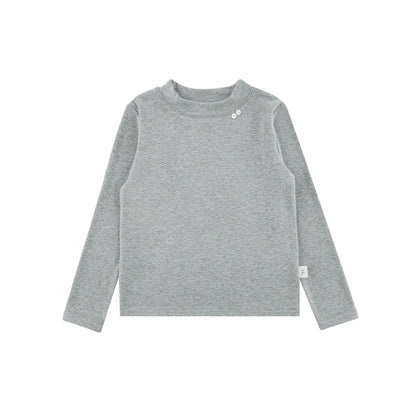 Maglia a maniche lunghe tinta unita per bambina – stile casual autunnale - Klotheds