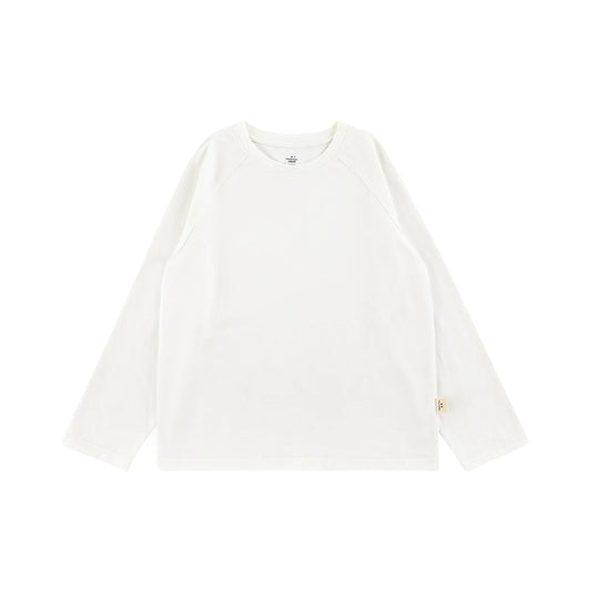 Maglia bianca unisex a maniche lunghe per bambino e bambina – casual - Klotheds