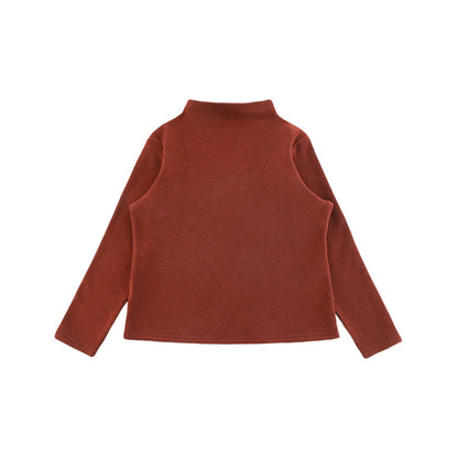 Maglia Invernale da Bambina a Maniche Lunghe con Collo Alto Anti - Pilling – Grigio, Rosa, Beige, Marrone o Rosso - 2x - 26% - Klotheds