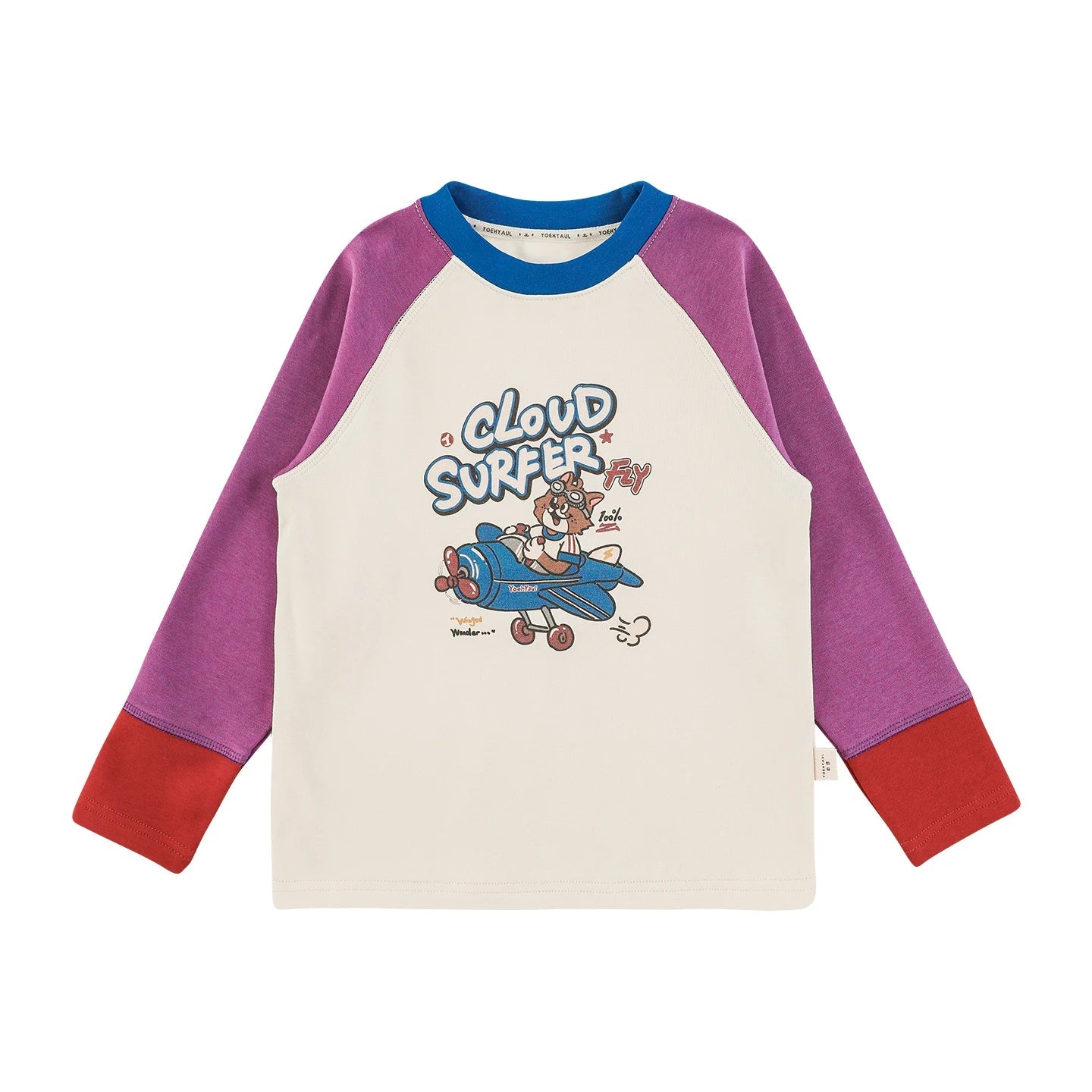 Maglia Invernale da Bambina a Maniche Raglan con Stampa Coniglio – Viola, Rosso, Rosa o Marrone - Klotheds