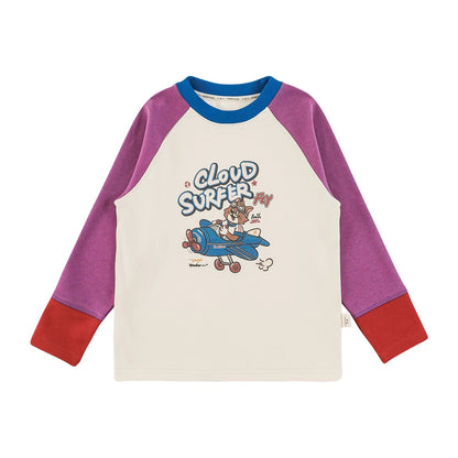 Maglia Invernale da Bambina a Maniche Raglan con Stampa Coniglio – Viola, Rosso, Rosa o Marrone - Klotheds