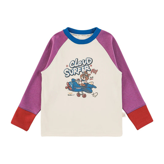 Maglia Invernale da Bambina a Maniche Raglan con Stampa Coniglio – Viola, Rosso, Rosa o Marrone - Klotheds