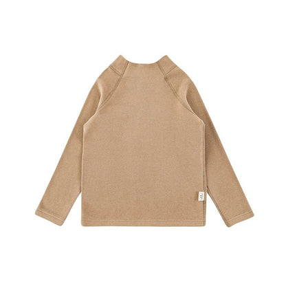 Maglia Invernale da Bambino a Collo Alto in Cotone Morbido – Beige, Cachi o Grigio - 2x - 26% - Klotheds