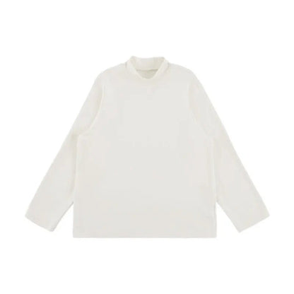 Maglia Invernale da Ragazzo a Collo Alto in Tinta Unita – Beige, Nero, Grigio o Viola - 2x - 26% - Klotheds