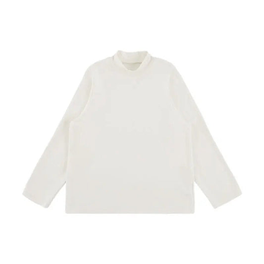 Maglia Invernale da Ragazzo a Collo Alto in Tinta Unita – Beige, Nero, Grigio o Viola - 2x - 26% - Klotheds