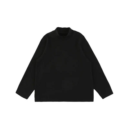 Maglia Invernale da Ragazzo a Collo Alto in Tinta Unita – Beige, Nero, Grigio o Viola - 2x - 26% - Klotheds