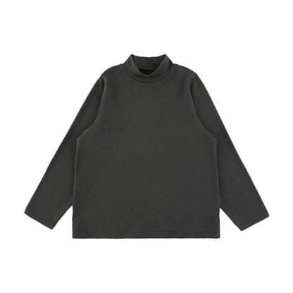 Maglia Invernale da Ragazzo a Collo Alto in Tinta Unita – Beige, Nero, Grigio o Viola - 2x - 26% - Klotheds