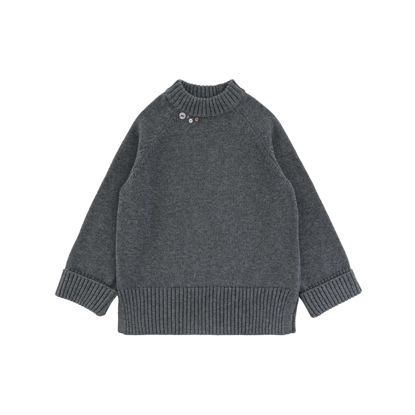 Maglione Invernale da Bambina in Maglia Spessa e Calda – Beige, Rosso o Grigio - Klotheds