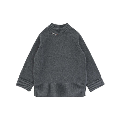 Maglione Invernale da Bambina in Maglia Spessa e Calda – Beige, Rosso o Grigio - Klotheds