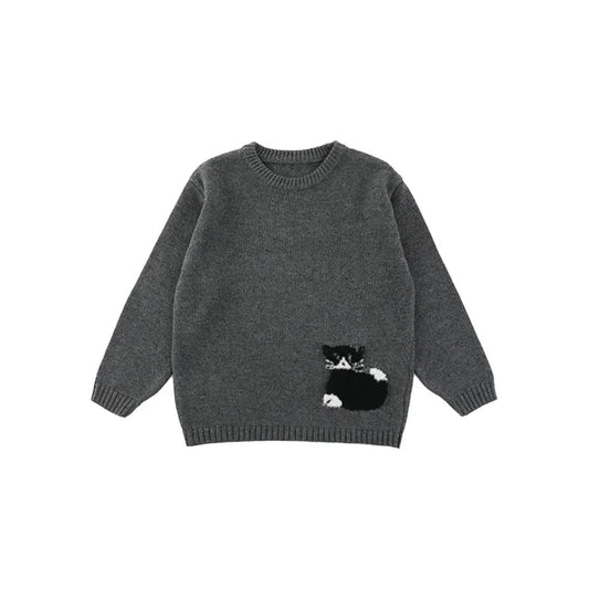 Maglione Invernale da Bambino in Lana di Pecora Morbida – Colore Grigio - Klotheds