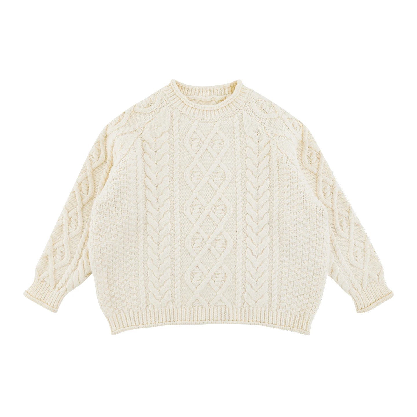 Maglione Invernale da Ragazza in Maglia a Treccia – Verde, Rosso o Beige - 2x - 26% - Klotheds