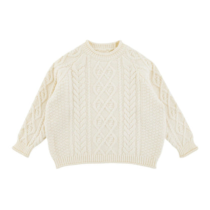 Maglione Invernale da Ragazza in Maglia a Treccia – Verde, Rosso o Beige - 2x - 26% - Klotheds