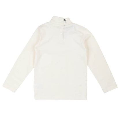 Paciotti - T-Shirt Manica Lunga Collo Alto Panna - Klotheds