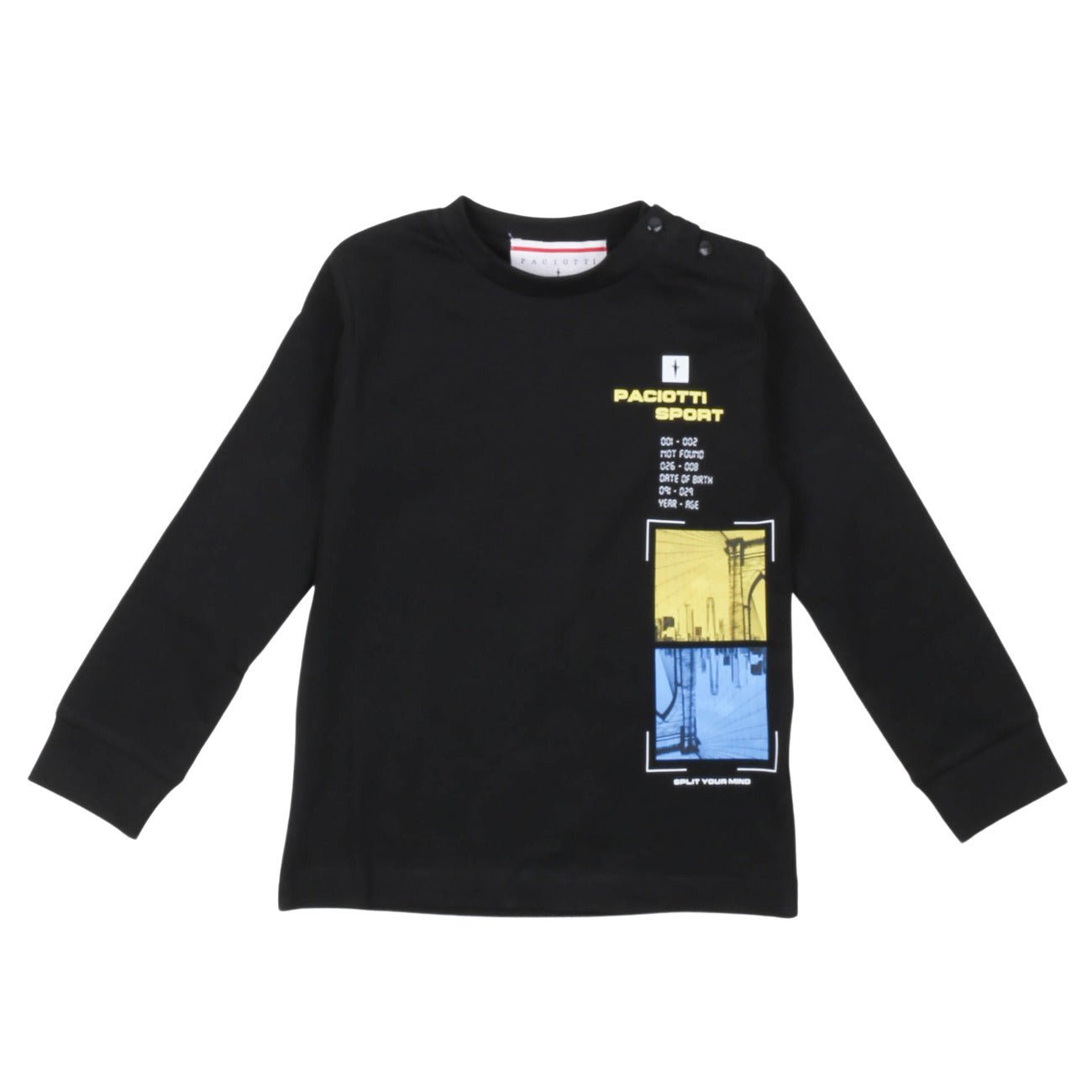 Paciotti - T-Shirt Manica Lunga Nera - Klotheds