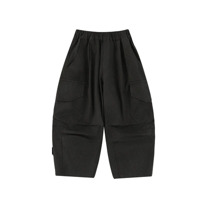 Pantaloni cargo larghi in tinta unita per bambino – beige, cachi, marrone o nero - Klotheds