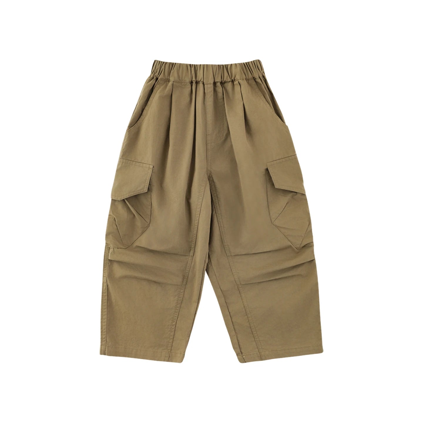 Pantaloni cargo larghi in tinta unita per bambino – beige, cachi, marrone o nero - Klotheds