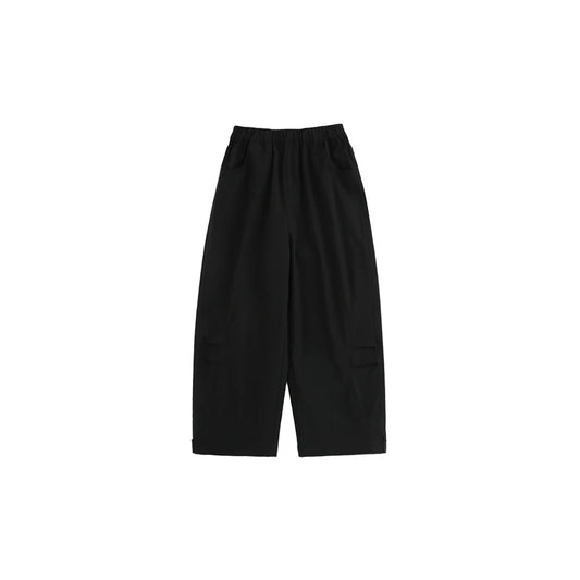 Pantaloni cargo neri a gamba dritta per bambino – primavera autunno - Klotheds