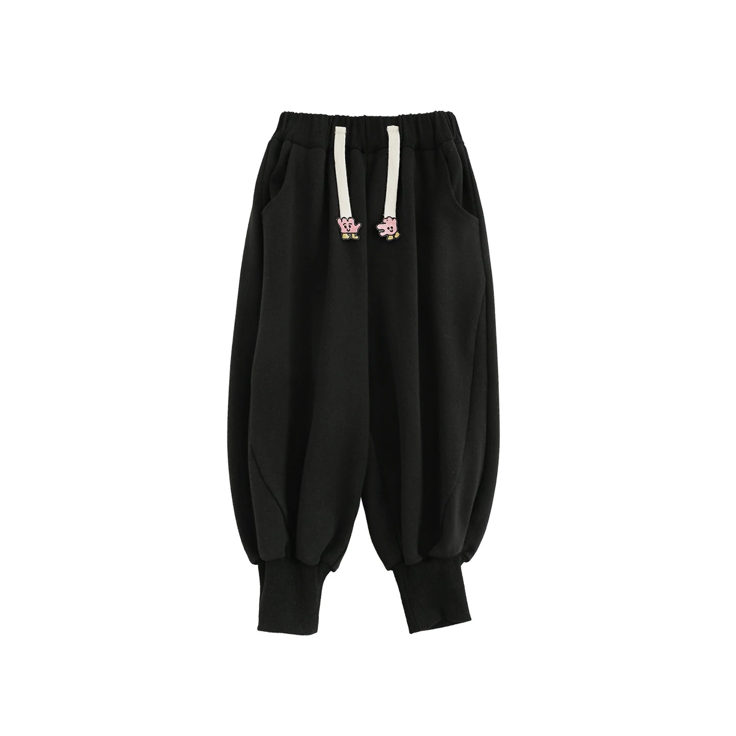 Pantaloni casual in cotone per bambino – grigi o neri - Klotheds