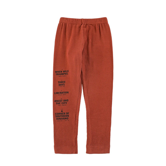 Pantaloni Invernali da Bambina in Cotone Caldo – Colore Rosso - Klotheds