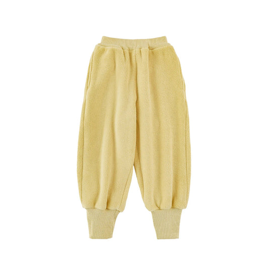 Pantaloni Invernali da Bambina in Pile Polare Affusolati – Giallo, Rosa o Beige - Klotheds