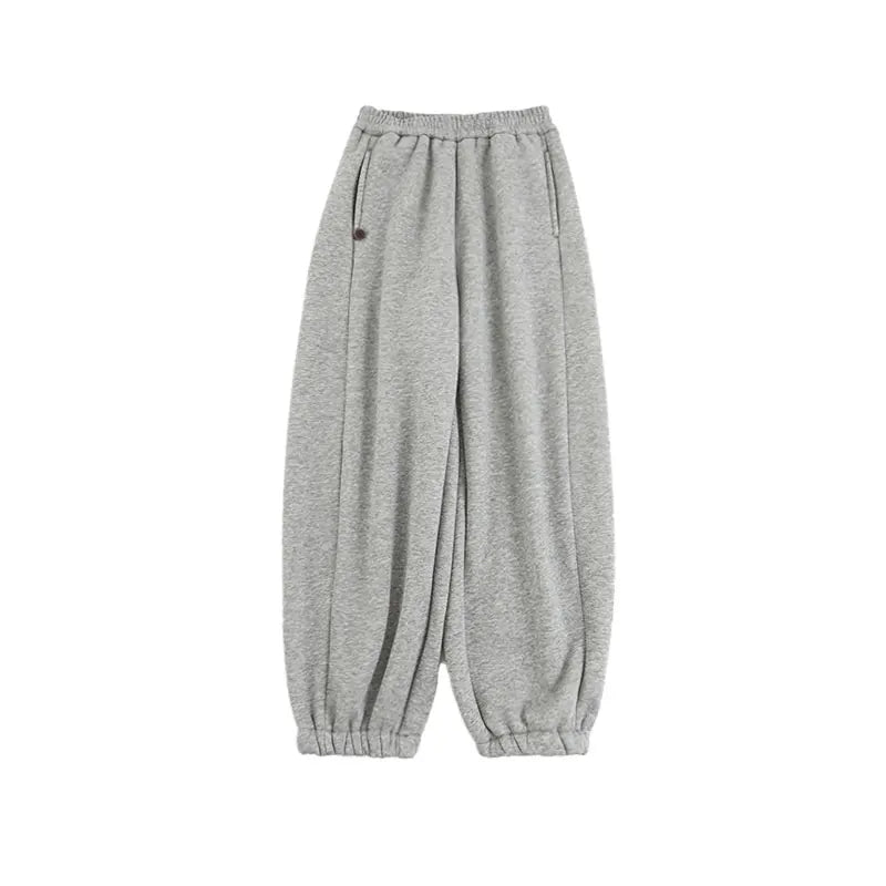 Pantaloni Invernali da Ragazzo in Cotone Pesante – Grigio o Nero - Klotheds