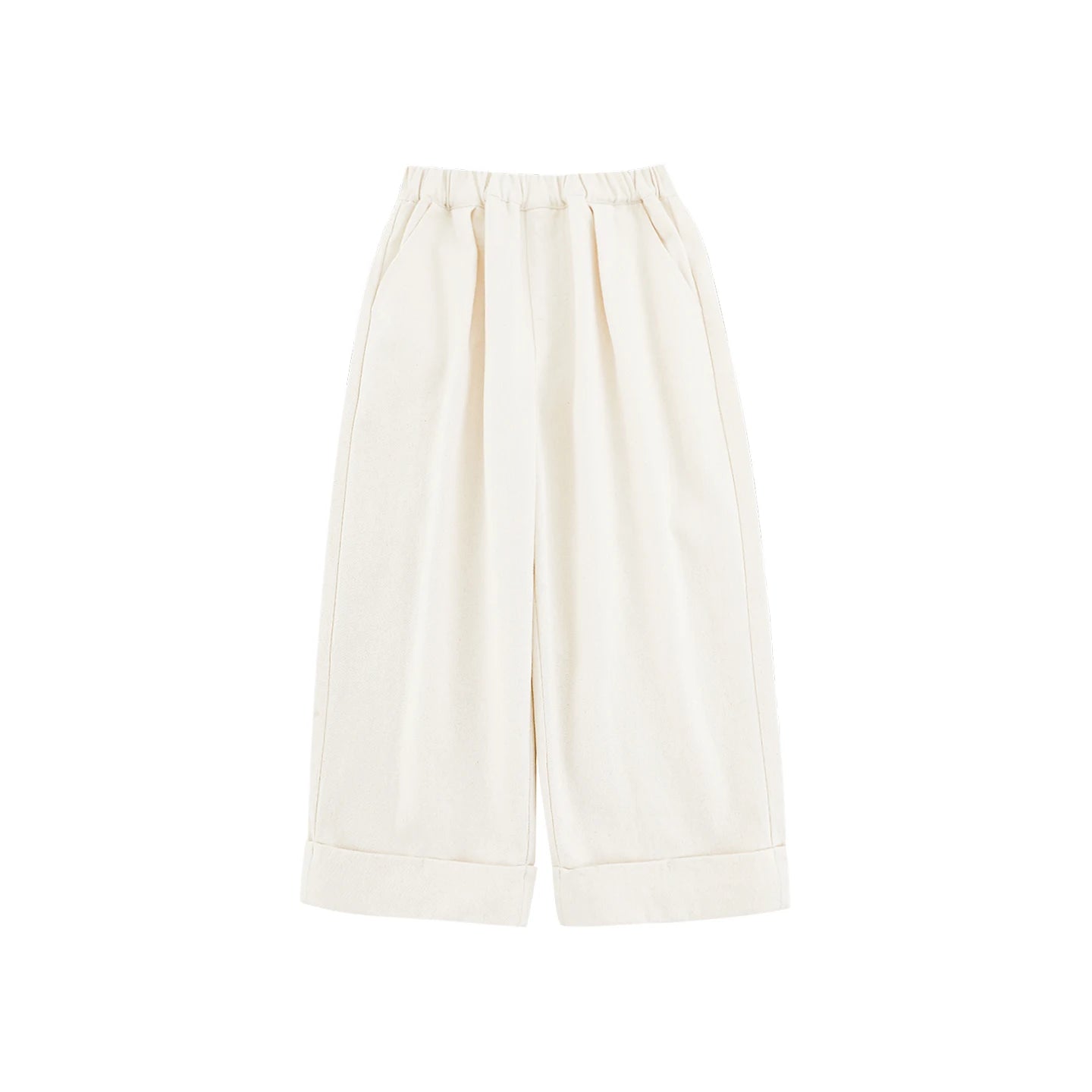 Pantaloni larghi casual in cotone 100% per bambino – cachi, beige o neri - Klotheds