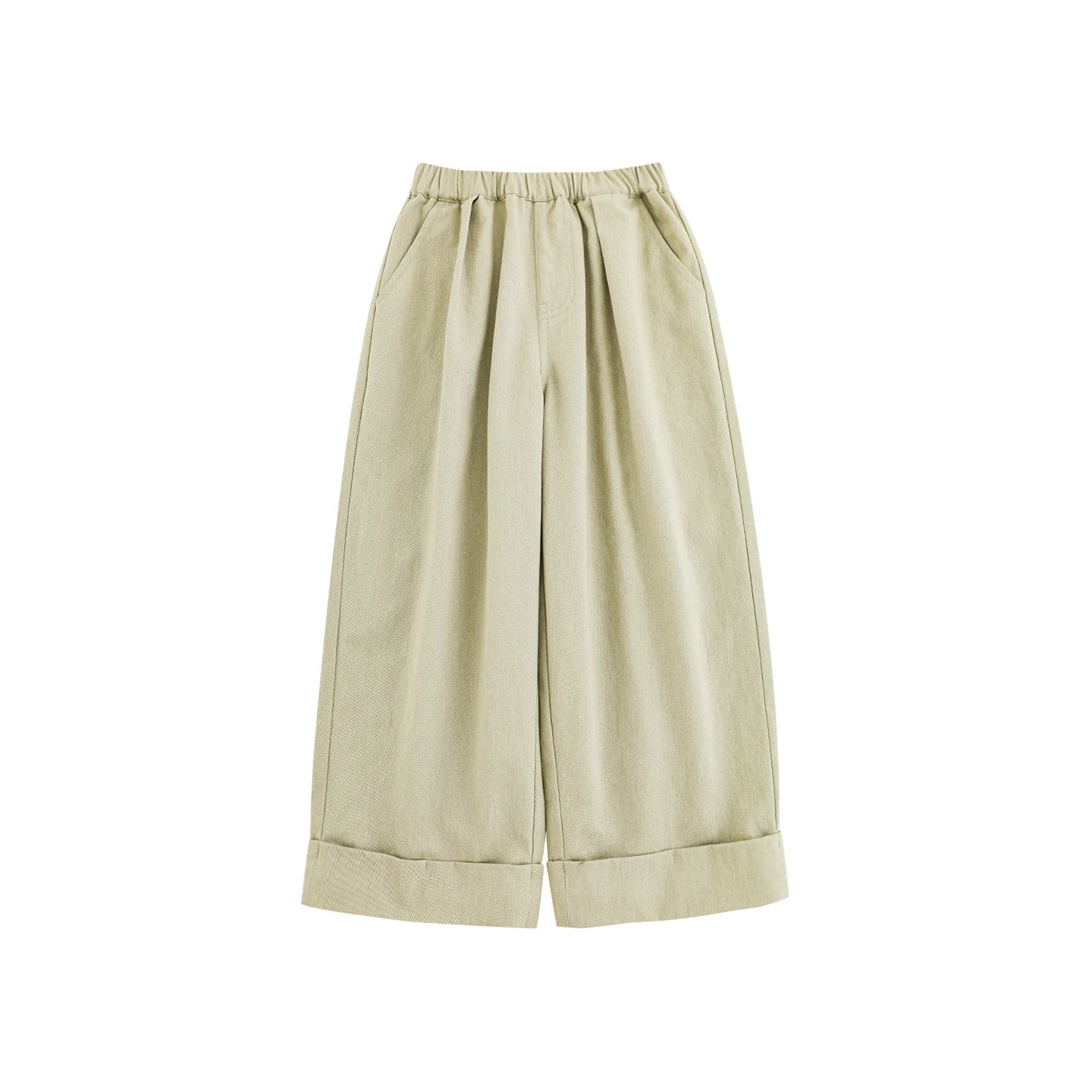 Pantaloni larghi casual in cotone 100% per bambino – cachi, beige o neri - Klotheds
