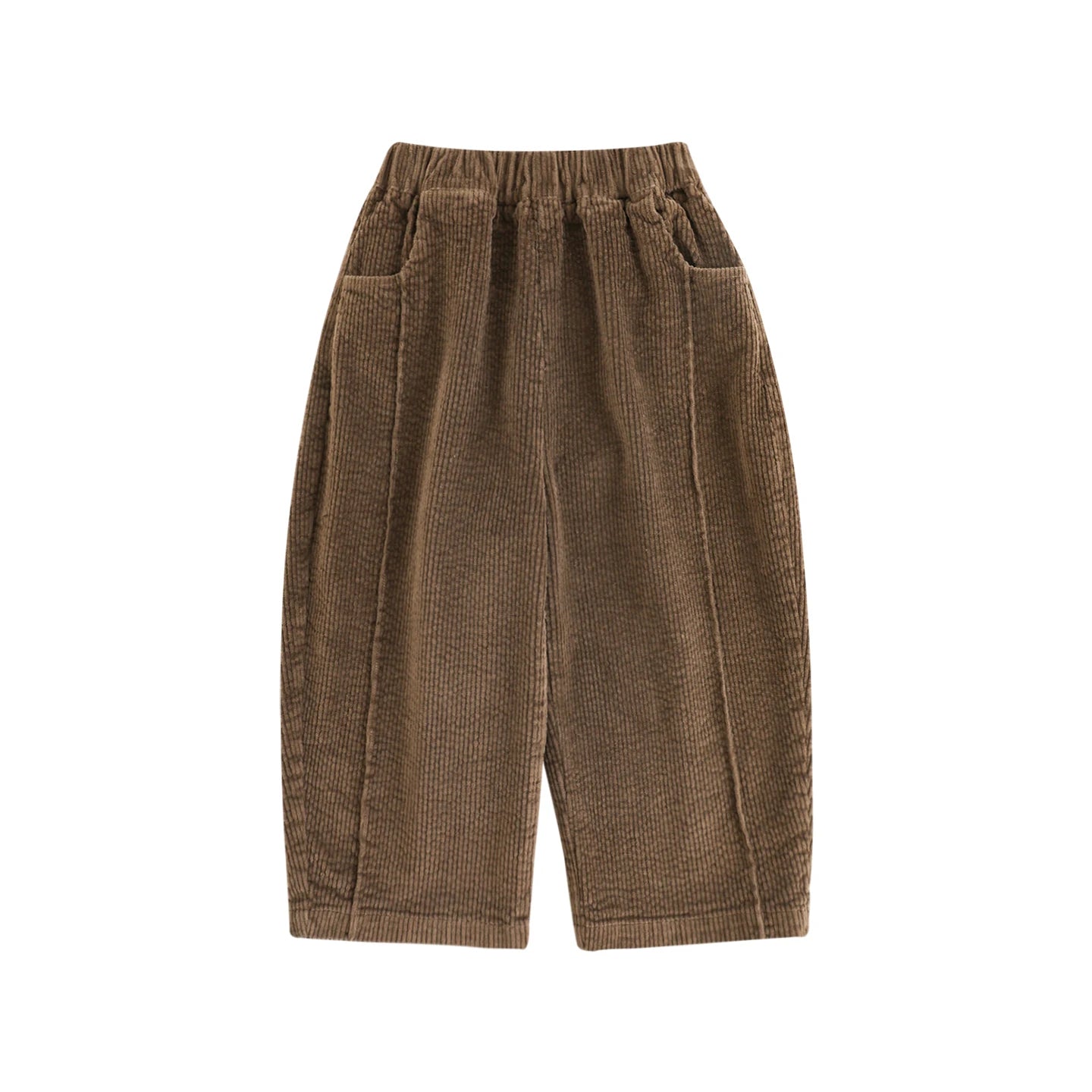 Pantaloni larghi in velluto a coste per bambino – beige o marrone - Klotheds