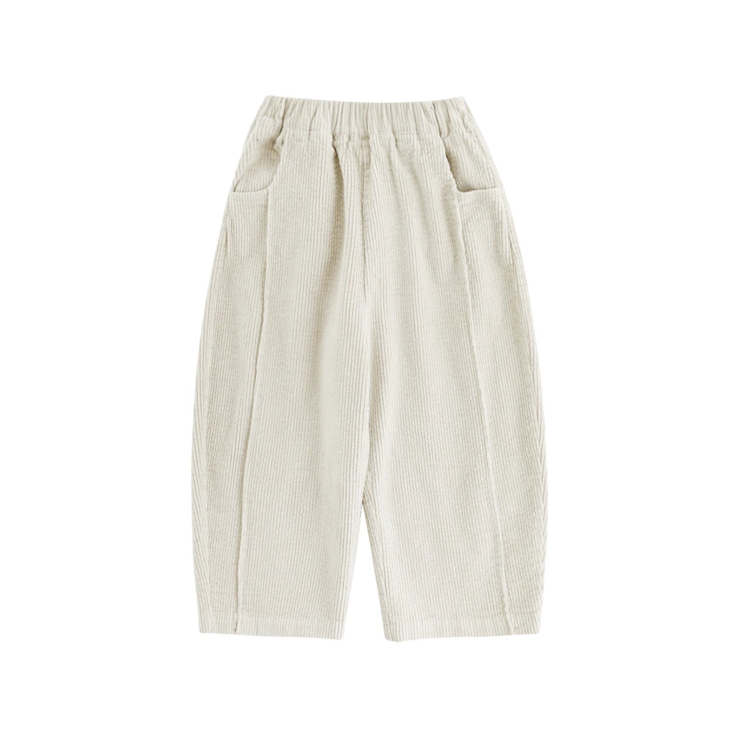 Pantaloni larghi in velluto a coste per bambino – beige o marrone - Klotheds