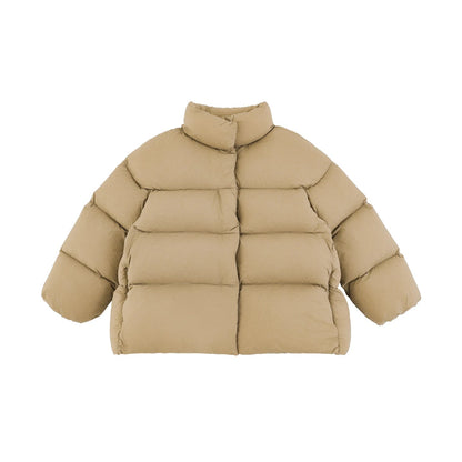 Piumino Invernale da Bambina con Colletto Morbido e Caldo – Rosa, Cachi o Nero - Klotheds