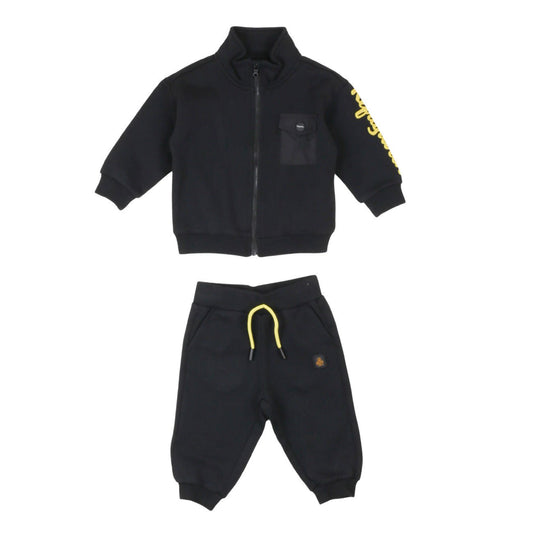 Refrigiwear - Completo in Felpa Nero Lime - Klotheds