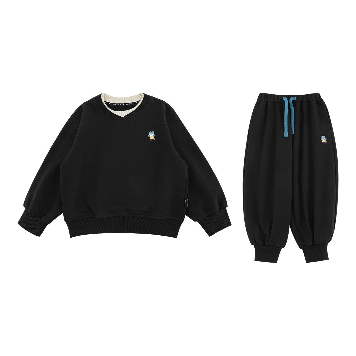 Set tuta jogger con felpa e pantaloni per bambino – grigio, nero o marrone - Klotheds