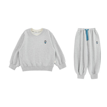 Set tuta jogger con felpa e pantaloni per bambino – grigio, nero o marrone - Klotheds