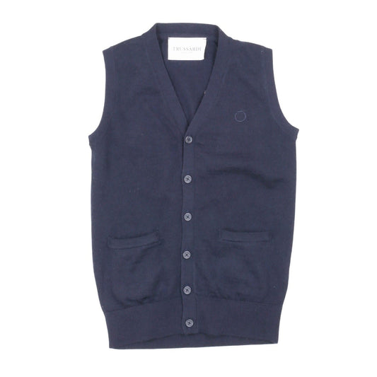 Trussardi - Gilet Maglione Danem Blu Navy - Klotheds
