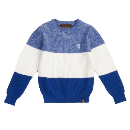 Trussardi - Maglione Deller Blu e Bianco - Klotheds