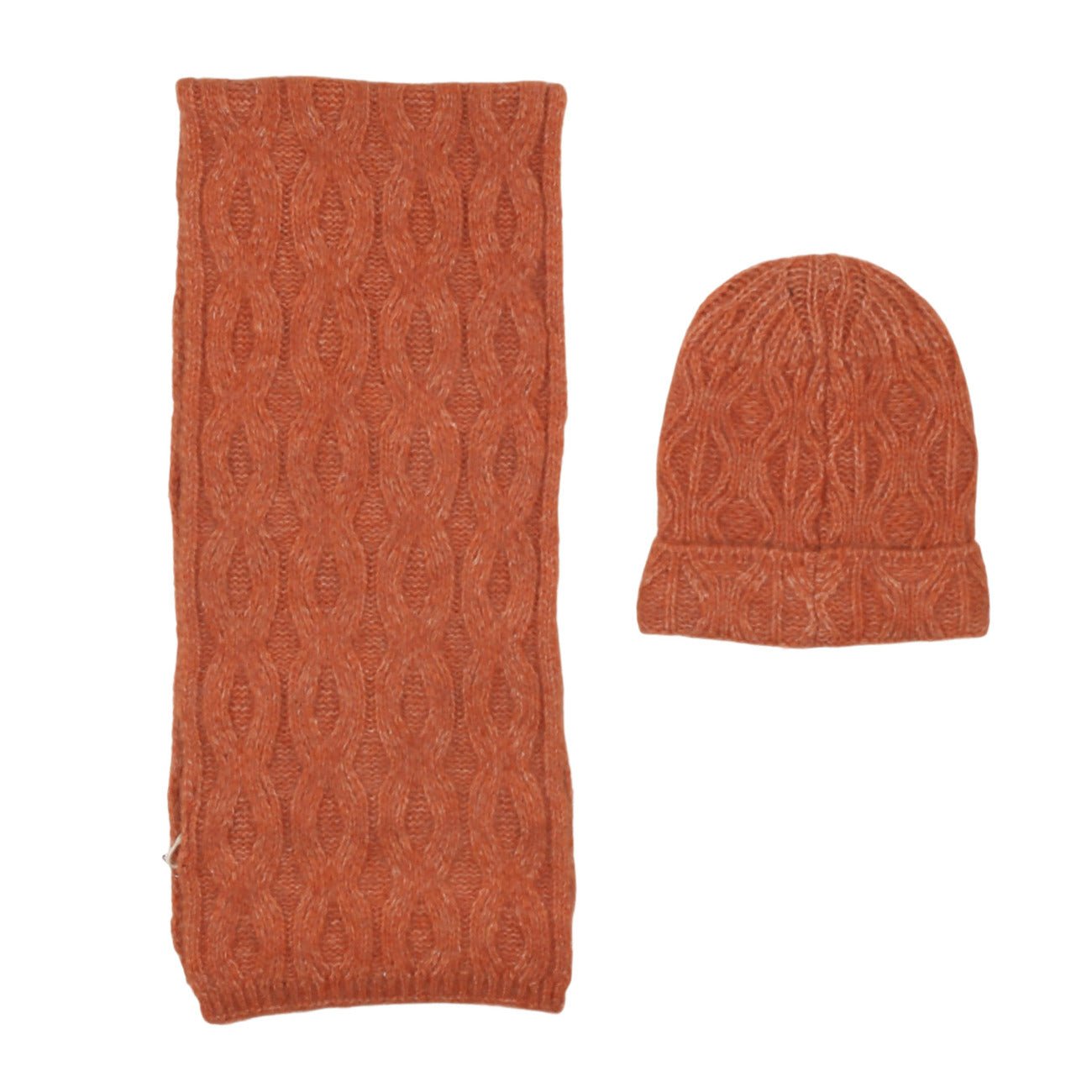 Trussardi - Set Cappello e Sciarpa Barbel Arancione - Klotheds