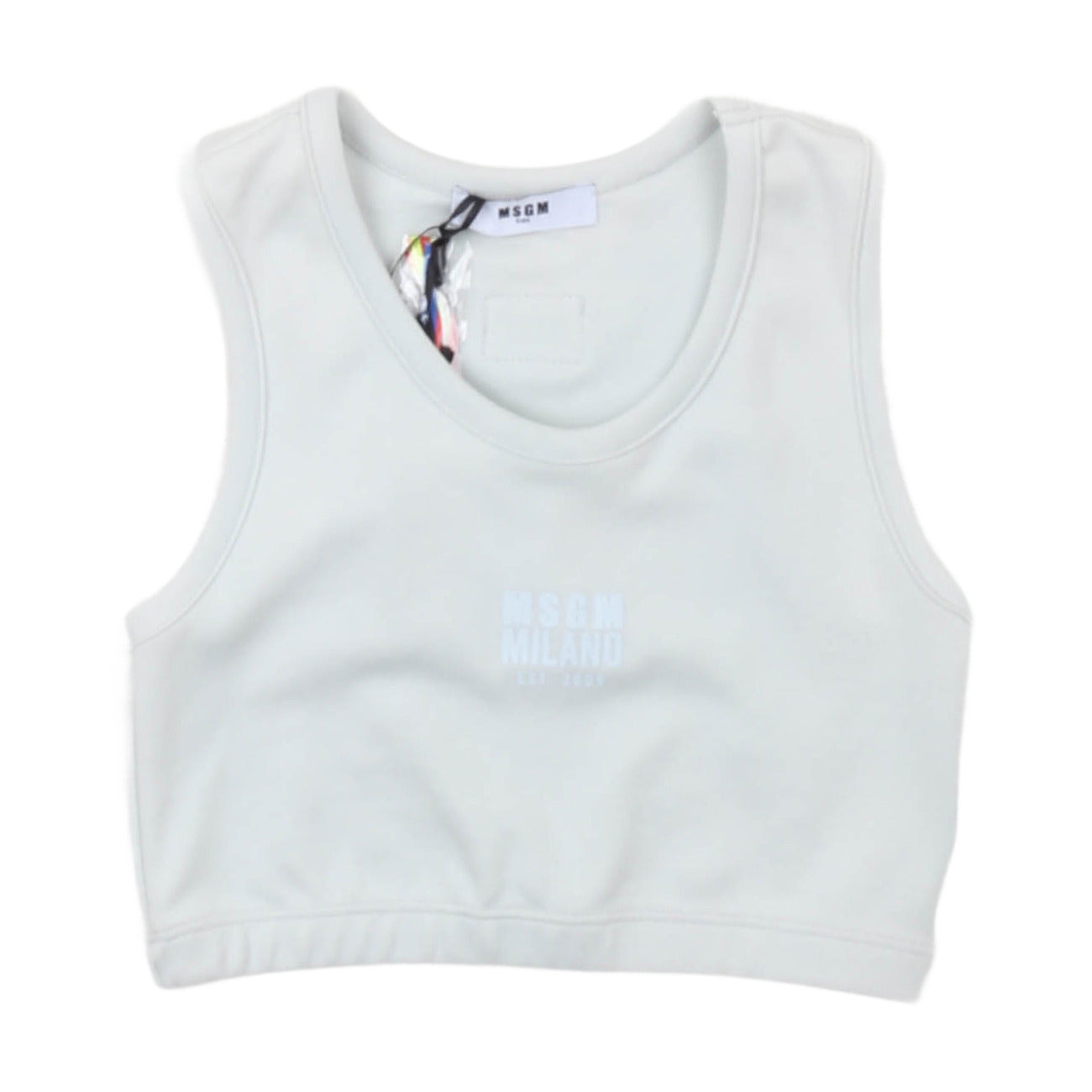 msgm - LIGHT INTERLOCK TANK TOP GIRL ICE