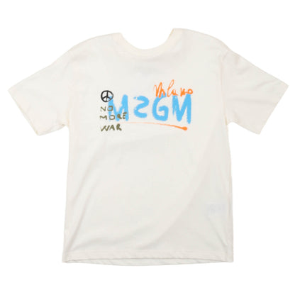 msgm - JERSEY T-SHIRT BOY CREMA/CREAM