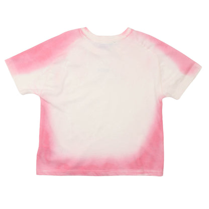msgm - JERSEY AIRBRUSHED T-SHIRT GIRL PINK LILA