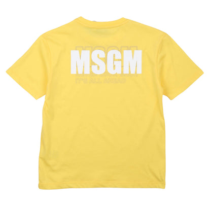 msgm - JERSEY  T-SHIRT UNISEX PRIMROSE YELLOW