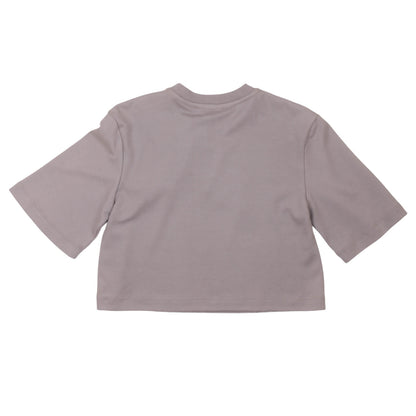 msgm - LIGHT INTERLOCK CROPPED T-SHIRT GIRL STO