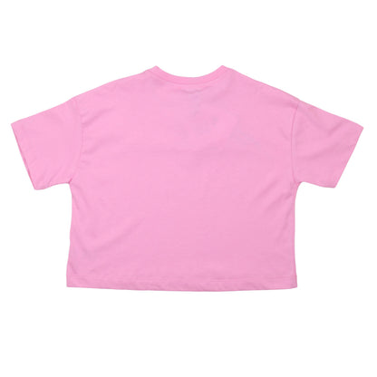 msgm - JERSEY BOX  T-SHIRT GIRL PINK LILAC