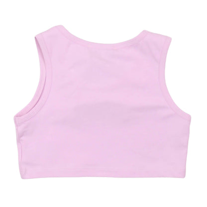 msgm - STRETCH JERSEY TOP GIRL PINK LILAC