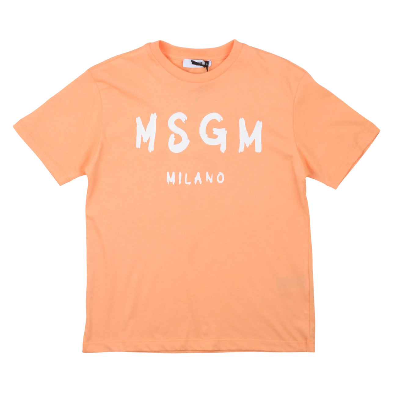 msgm - JERSEY T-SHIRT JUNIOR UNISEX PEACH/PEACH