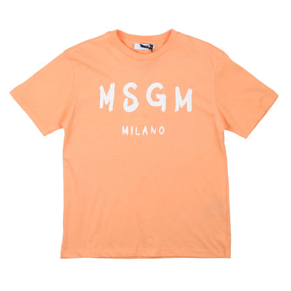msgm - JERSEY T-SHIRT JUNIOR UNISEX PEACH/PEACH
