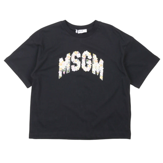 msgm - JERSEY OVER T-SHIRT GIRL NERO/BLACK
