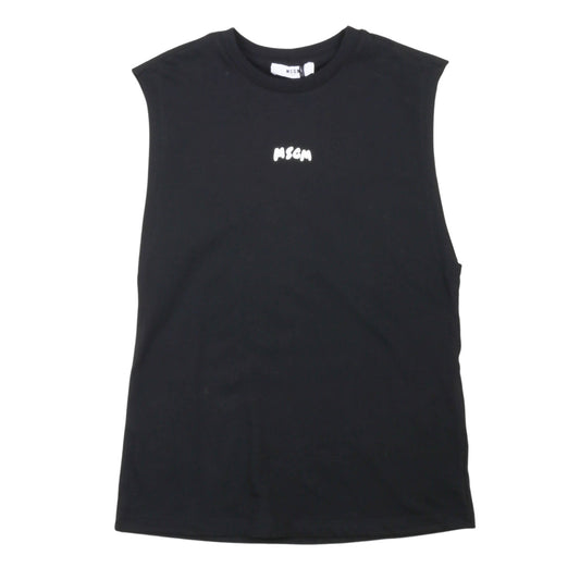 msgm - JERSEY SLEEVELESS BOY NERO/BLACK