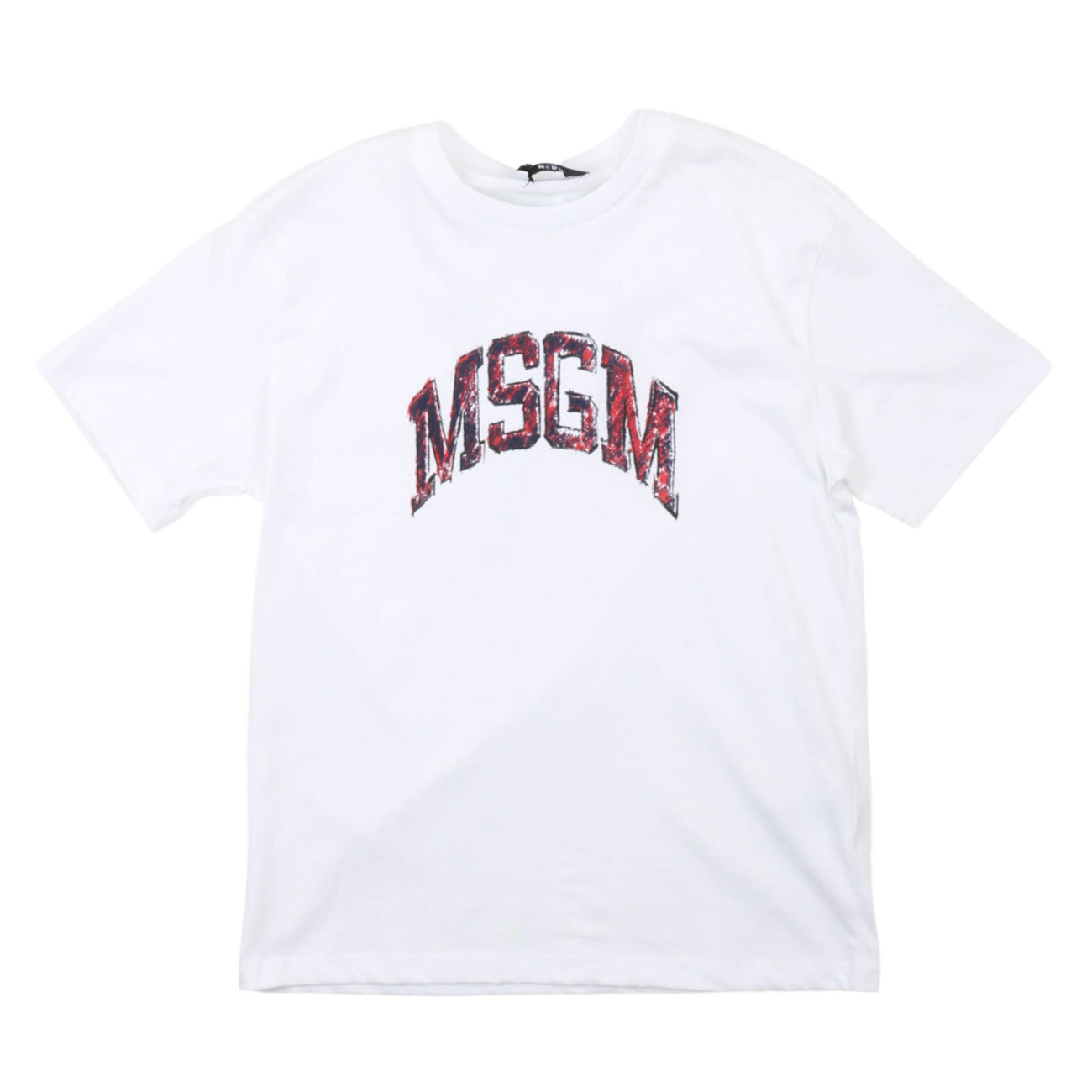 msgm - JERSEY T-SHIRT GIRL WHITE/WHITE