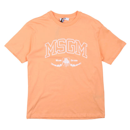 msgm - JERSEY T-SHIRT BOY PESCA/PEACH