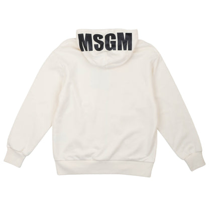 msgm - ZIP HOODIE UNISEX CREAM/CREAM